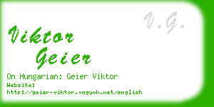 viktor geier business card